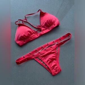 VICTORIA’S SECRET Two Piece Bikini Set Coral Size S NEW RARE
